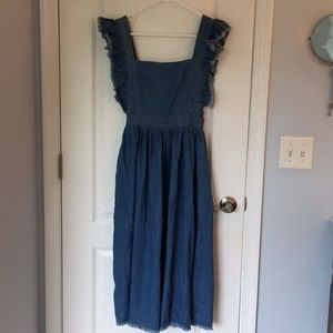 Silence and Noise Denim Dress apron pinafore urban outfitters anthropologie